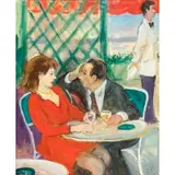 Robert Philipps, In Love Again, Gouache and watercolor on paper laid down on board