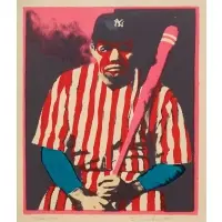 Ed, Masked Man, Colored lithograph on paper
