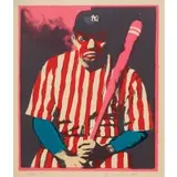 Ed, Masked Man, Colored lithograph on paper