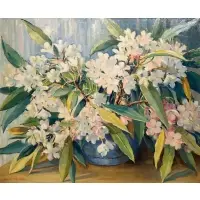 Averil Conwell, Still Life of Flowers, Oil on masonite
