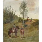 Georges Louis Hyon, Les Eclaireurs (The Scouts), Oil on canvas