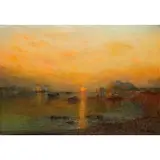 John Olsen Hammerstad, Sunset, Oil on canvas