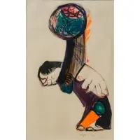 Bernard Lorjou, Untitled (Figure), Colored Lithograph