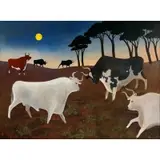 Lucy Raverat, Bull Power, Acrylic on board