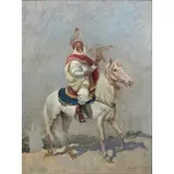 Georges Scott, Study of Arab Falconer on Horseback, Oil on canvas