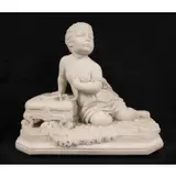 Francis John Williamson, After Francis John Williamson, Large and impressive cast marble sculpture of Princess Alice Albany