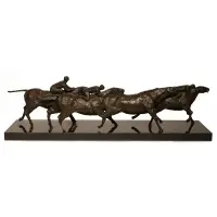 Immi C. Storrs, 4 Horses 3 Riders, Large bronze sculpture