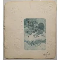 Hoi Lebadang, Untitled, Lithograph and mixed media on handmade embossed paper