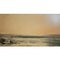 Sunset Seascape by William Trost Richards, Watercolor and mixed media on paper, sold Oct 2024