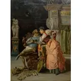 Salvatore Frangiamore, A Couple in an Elaborate Interior, Oil on canvas