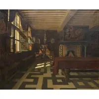 Alfred Bryant Copeland, Interior in Antwerp, Oil on canvas