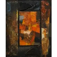 Seong Moy, Window with a View #2, 1961, Oil on panel collage