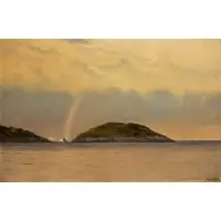 William Bradford, Rainbow Over the Arctic, Oil on board