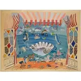 Raoul Dufy, Rideau de Theatre pour Le Ballet Palm Beach, Colored Lithograph