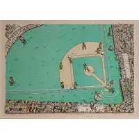 James Rizzi, Baseball, 3-D colored screen print