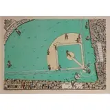 James Rizzi, Baseball, 3-D colored screen print