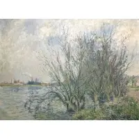 Gustave Loiseau, Saules au bord des L'Oise (Willows on the Edge of the Oise River), Oil on canvas