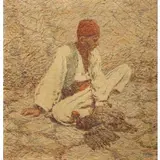 Špiro Bocarić, Bosnian Market Seller, Oil on canvas