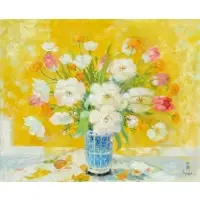 Le Pho, Les Fleurs (The Flowers), Oil on canvas