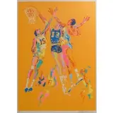 Knicks vs. Lakers by LeRoy Neiman, Colored serigraph, sold Oct 2024