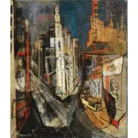 Frederick Franck, Time Square, 1949, Oil on canvas