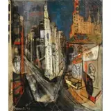 Frederick Franck, Time Square, 1949, Oil on canvas