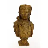 Zacharie Rimbez, Untitled, Gilt bronze bust of a Young Egyptian