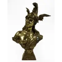 Walkyre by Emmanuel Villanis, Gilt bronze sculpture, sold Oct 2024