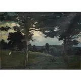 Jonas Lie, Summer Landscape, Oil on canvas