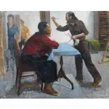 Dan Gheno, Artist's Model Class, Oil on canvas