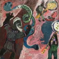 Jay Milder, Moses and the Serpent, Oil on canvas