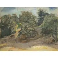 Robert Sudlow, Park Sketch, Oil on canvas