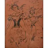Eugene Berman, Women, Pen and ink on paper