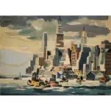 Dong Kingman, New York City, Color screen print