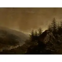 William Mason Brown, 'Trout Brooks in the Catskills, Oil on canvas