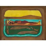Vincent Smith, Queen of the Nile, Oil and sand on canvas