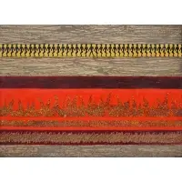 Vincent Smith, The Root Detour, Oil, sand, and rope on canvas