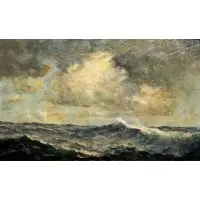 Derick Brandes Stuber, Waves and Clouds, Oil on panel