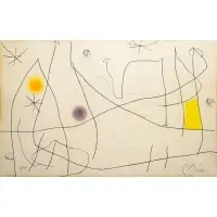 Dalla Suite L'Issue Derobee by Joan Miró, Aquatint and drypoint, sold Sep 2024
