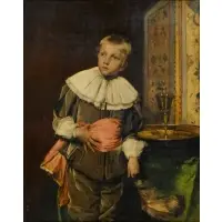 Ferdinand Roybet, Young Cavalier, Oil on canvas
