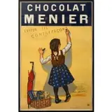 Firmin Bouisset, Chocolat Menier (Menier Chocolate), Colored Lithographic poster laid on canvas mounted on board