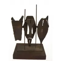 John Balossi, Untitled, A patinated steel abstract sculpture