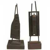 John Balossi, Untitled, Abstract patinated steel sculptures