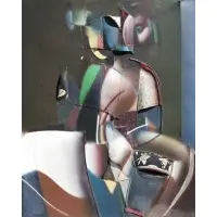 Ivan Kustura, Untitled, Mixed media on canvas laid to board