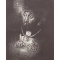 Jack Levine, Maimonides, Aquatint etching
