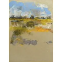 Robert Warren Dash, Landscape, Pastel and pencil on paper