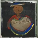 Jimmy Lee Sudduth, Figure in a Hat, Mixed Media, mud, and house paint on board within an artist designed and embelished frame