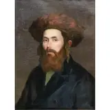 Aristide Oeconomo, Portrait of a Hasidic Man Wearing a Shtreimel, 1871, Oil on canvas