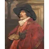 Alex de Andreis, Portrait of a Cavalier with Sword, Oil on canvas
