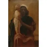 Frederick Goodall Ra, Of Such is the Kingdom of Heaven, Oil on canvas board